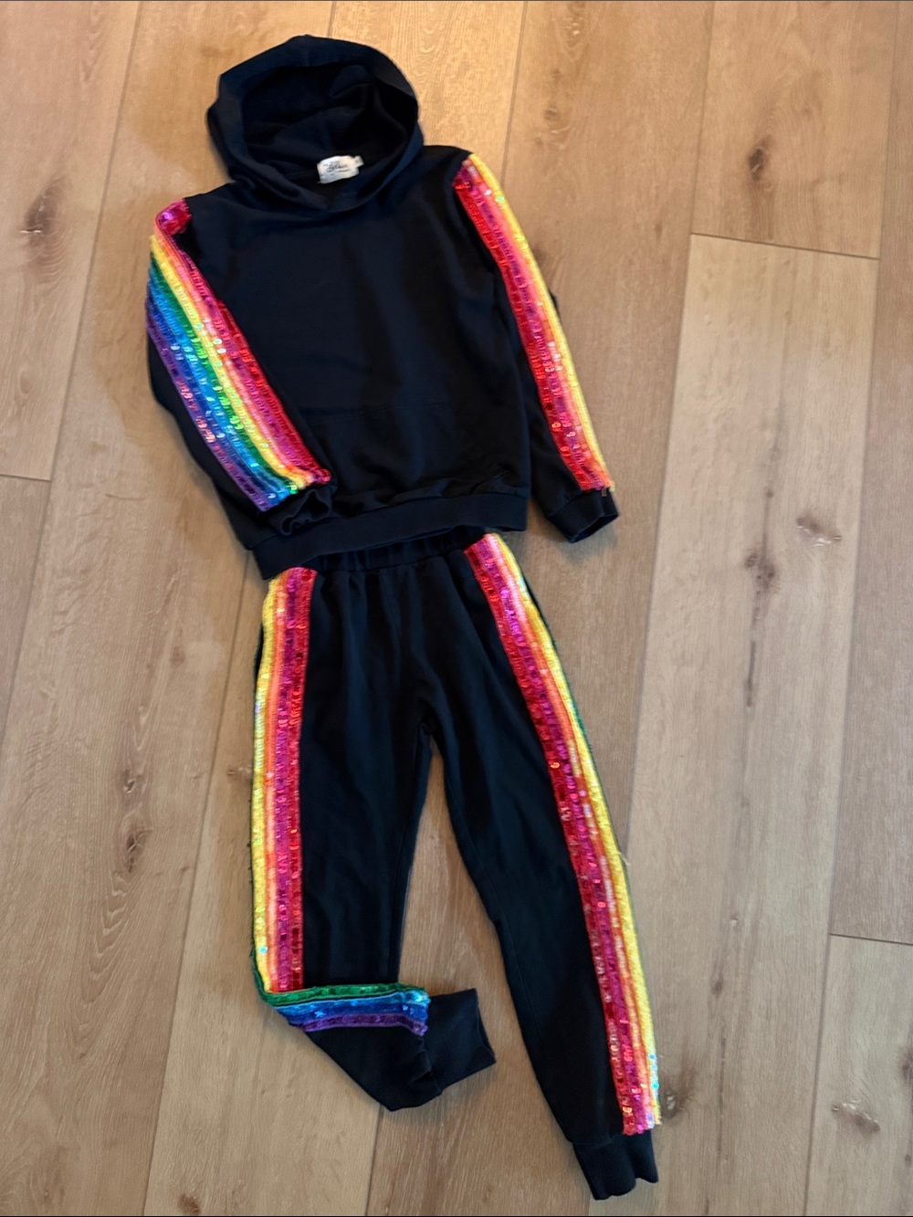 Lola and the Boys Sequin 🌈 Kids Sweatshirt Track Set